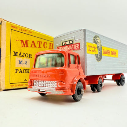 Matchbox Lesney M - 2 Major Pack M2 York Freightmaster Truck - Davies Tyres BPW - Magic Matchbox