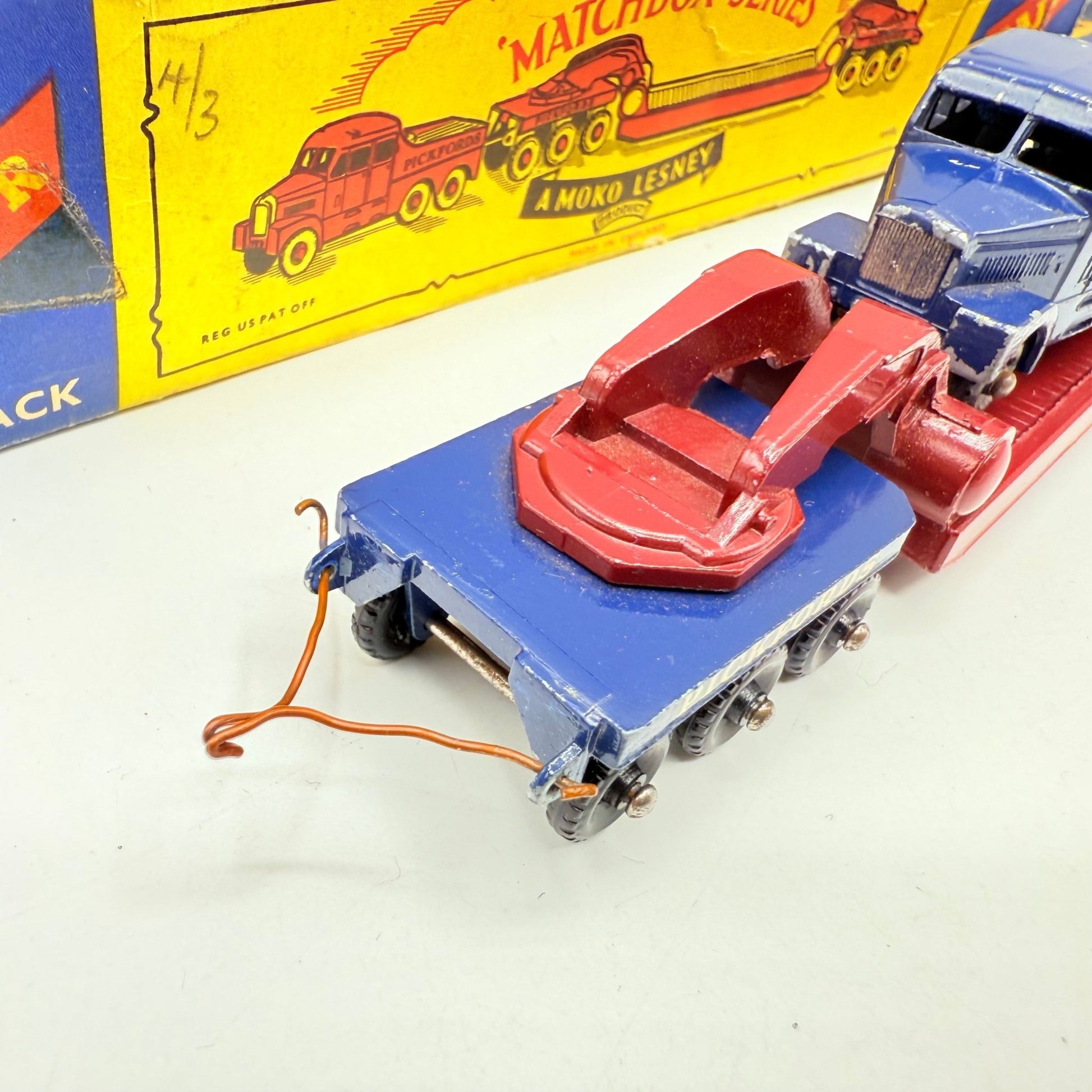 Matchbox Lesney M - 6 200 Ton Transporter Pickfords Major Pack Damaged Box - Magic Matchbox