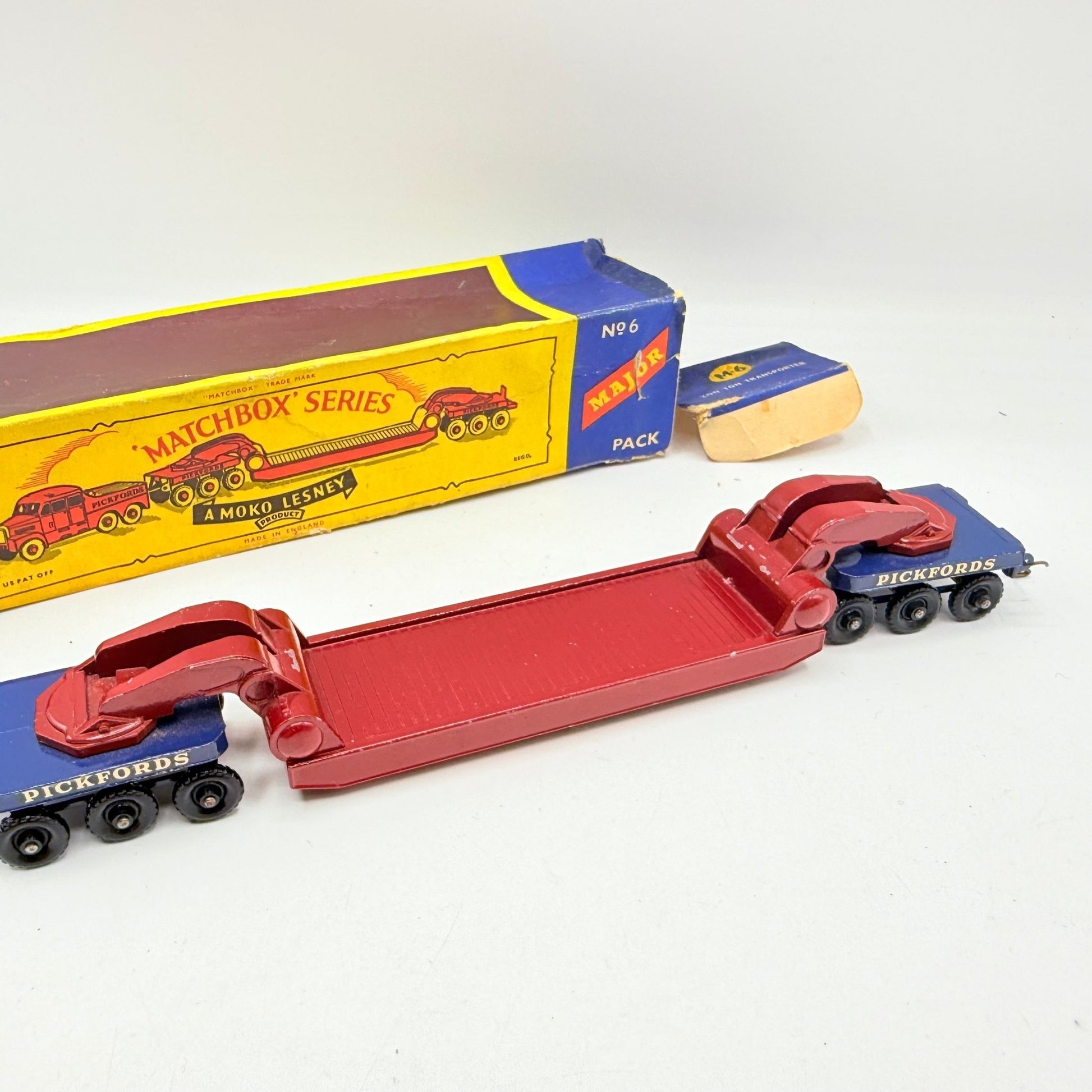 Matchbox Lesney M - 6 200 Ton Transporter Pickfords Major Pack Damaged Box - Magic Matchbox
