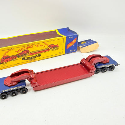 Matchbox Lesney M - 6 200 Ton Transporter Pickfords Major Pack Damaged Box - Magic Matchbox
