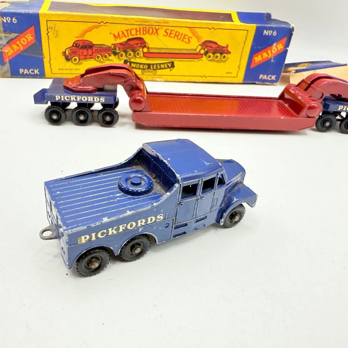 Matchbox Lesney M - 6 200 Ton Transporter Pickfords Major Pack Damaged Box - Magic Matchbox