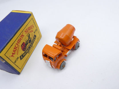 Matchbox Lesney No.26a ERF Cement Mixer - Near Mint & Boxed - Metal Wheels - Magic Matchbox