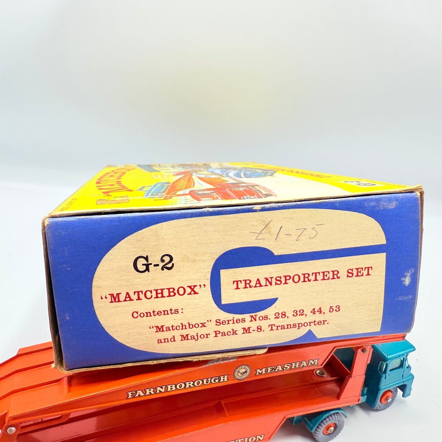 Matchbox Lesney Rare G - 2 Car Transporter Gift Set & Transit Card. - Magic Matchbox