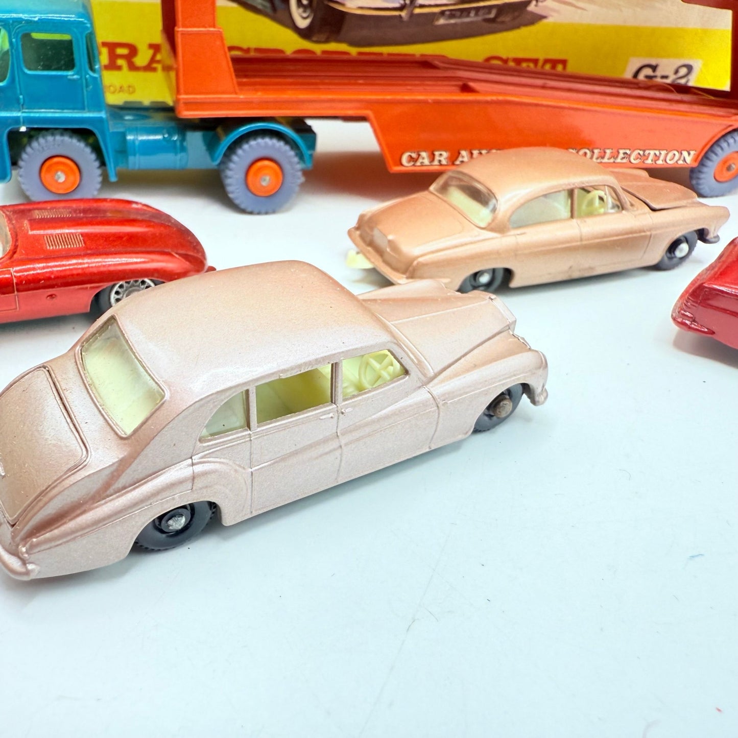 Matchbox Lesney Rare G - 2 Car Transporter Gift Set & Transit Card. - Magic Matchbox