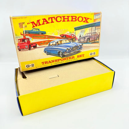 Matchbox Lesney Rare G - 2 Car Transporter Gift Set & Transit Card. - Magic Matchbox