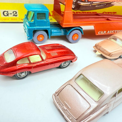 Matchbox Lesney Rare G - 2 Car Transporter Gift Set & Transit Card. - Magic Matchbox