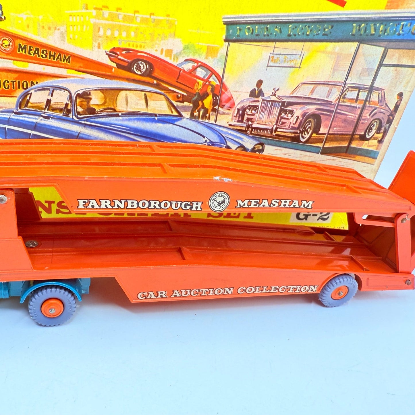 Matchbox Lesney Rare G - 2 Car Transporter Gift Set & Transit Card. - Magic Matchbox