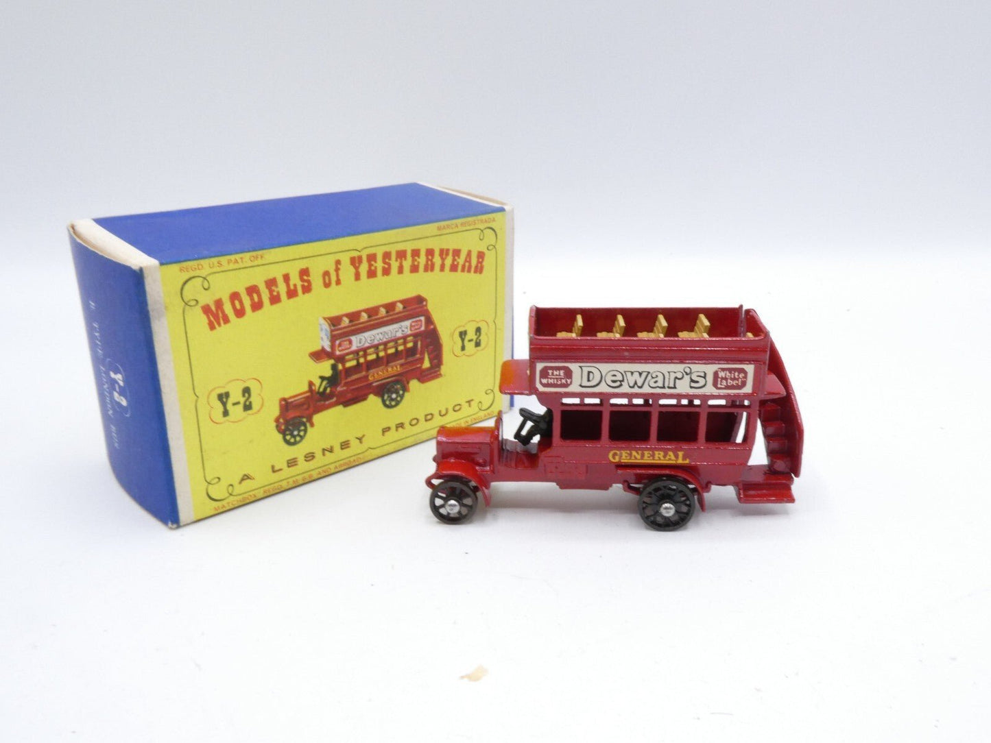 Matchbox Models of Yesteryear Y - 2 Type Bus BLACK WHEELS & DRIVER Rare Box - Magic Matchbox