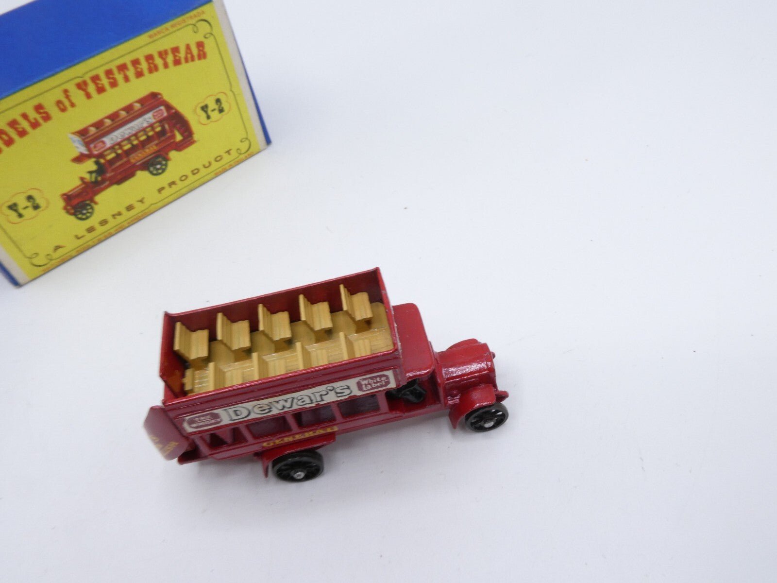 Matchbox Models of Yesteryear Y - 2 Type Bus BLACK WHEELS & DRIVER Rare Box - Magic Matchbox