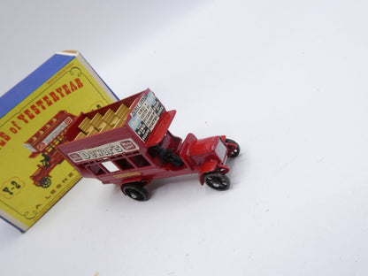 Matchbox Models of Yesteryear Y - 2 Type Bus BLACK WHEELS & DRIVER Rare Box - Magic Matchbox