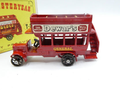 Matchbox Models of Yesteryear Y - 2 Type Bus BLACK WHEELS & DRIVER Rare Box - Magic Matchbox
