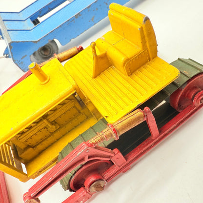 Matchbox Moko Lesney Large Scale Prime Mover + Low Loader Trailer & Caterpillar Bulldozer - Magic Matchbox