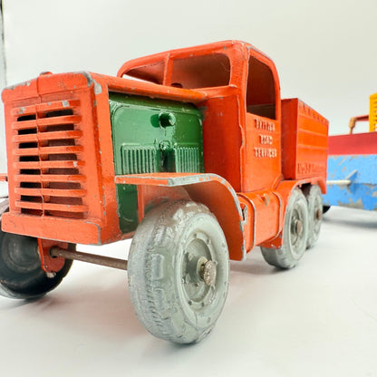 Matchbox Moko Lesney Large Scale Prime Mover + Low Loader Trailer & Caterpillar Bulldozer - Magic Matchbox