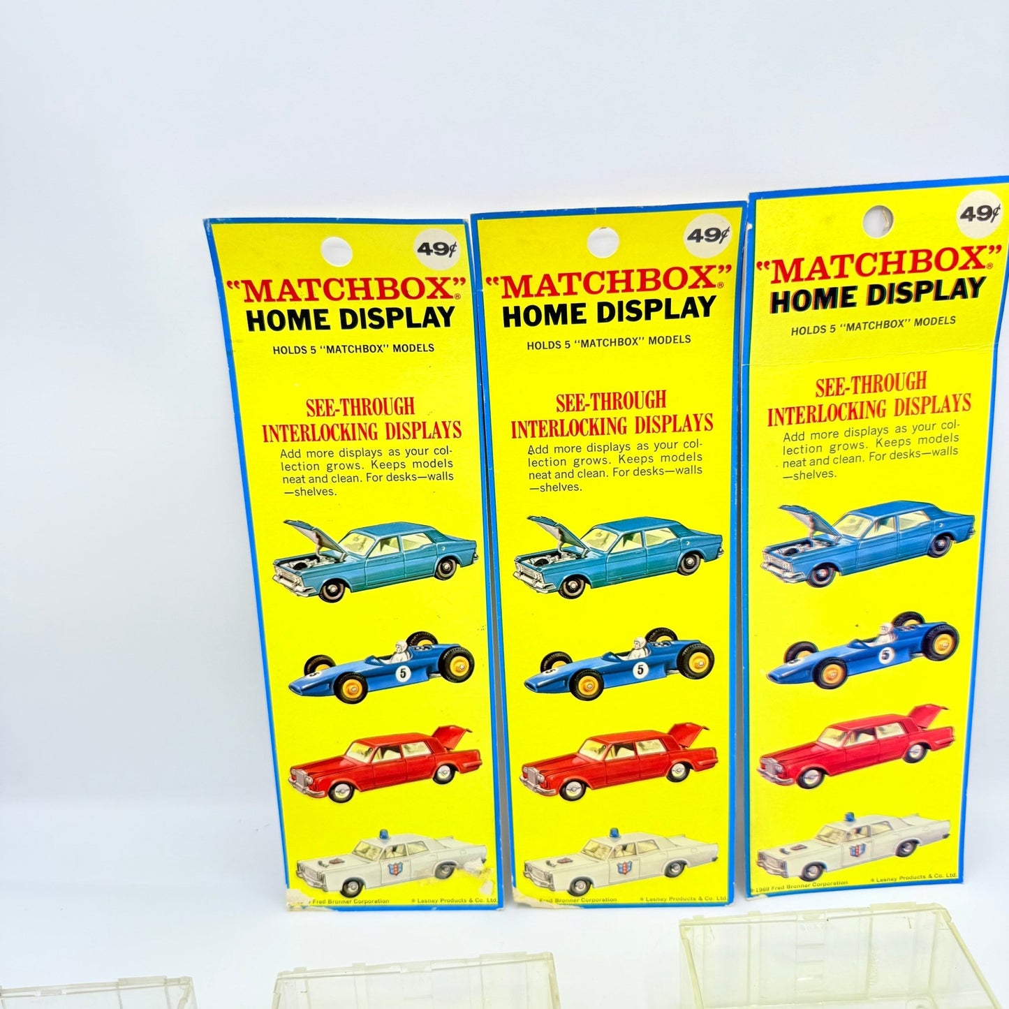 Matchbox Regular Wheels Fred Bronner Corporation US issue display x3 - Magic Matchbox