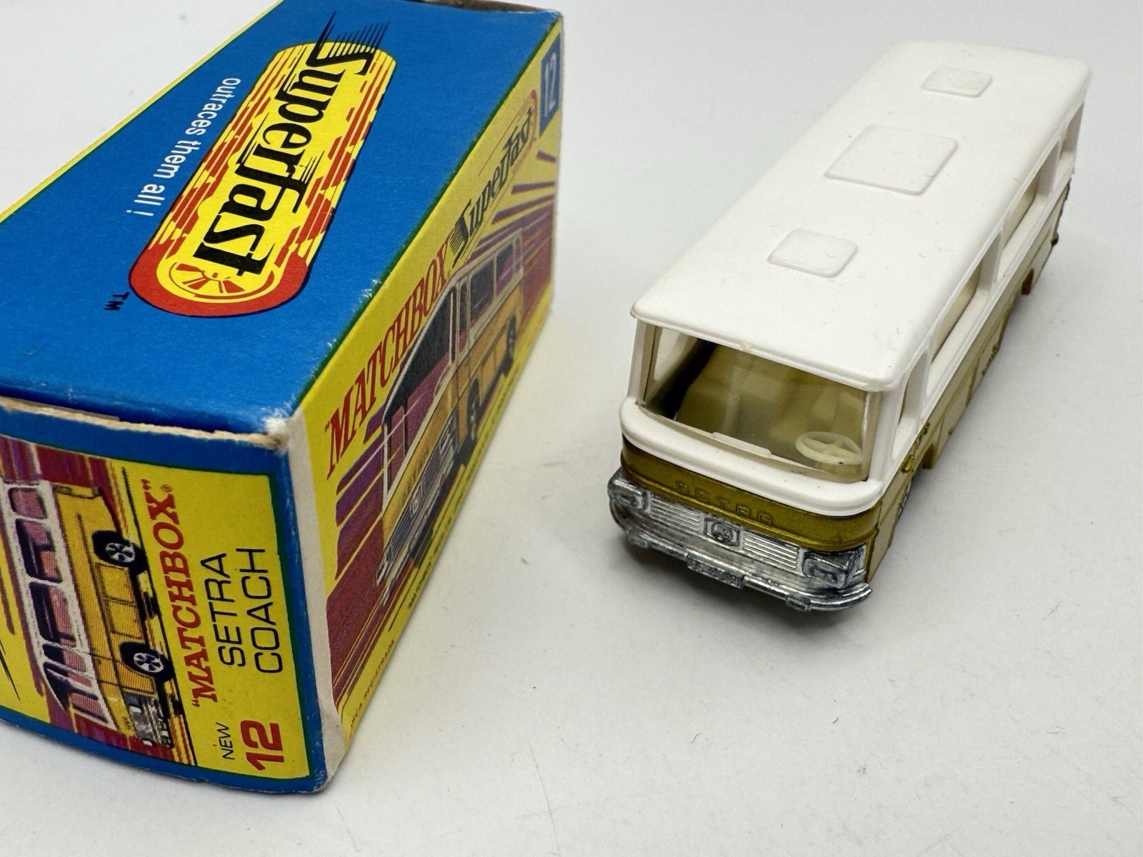 Matchbox Superfast 12 Setra Coach Metallic Gold - Magic Matchbox