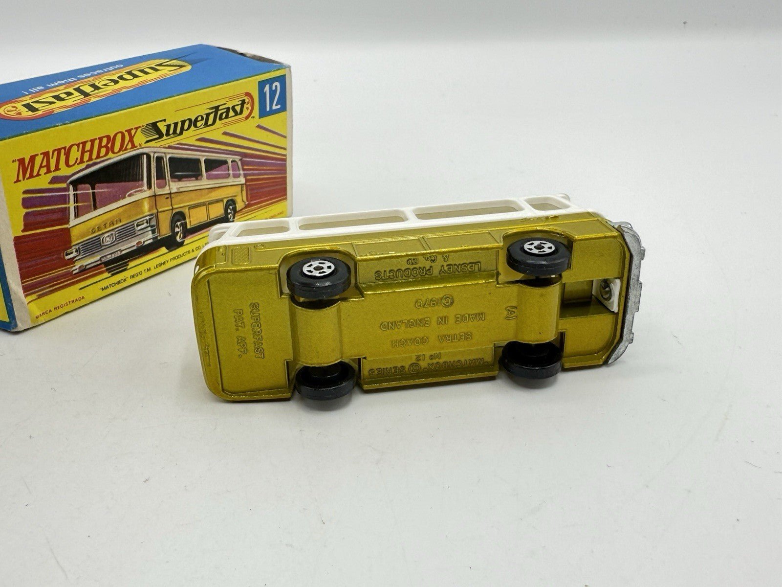 Matchbox Superfast 12 Setra Coach Metallic Gold - Magic Matchbox