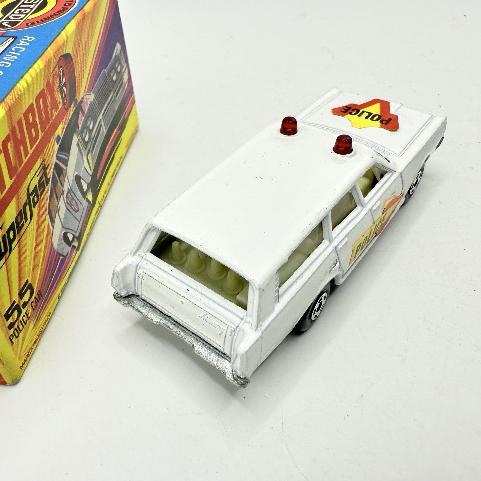 Matchbox Superfast 55 Mercury Police Station Wagon with Bonnet & Door Labels - Magic Matchbox