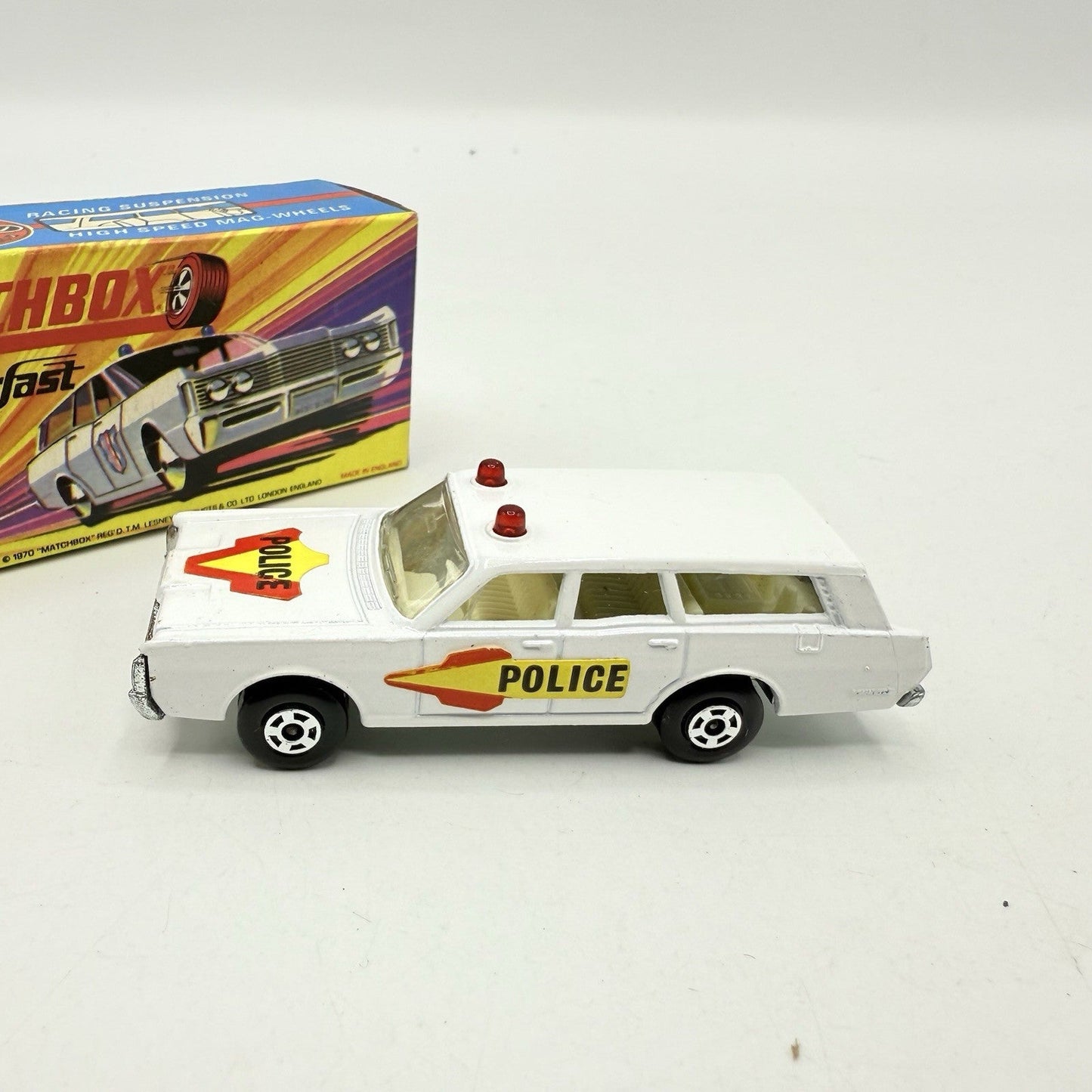 Matchbox Superfast 55 Mercury Police Station Wagon with Bonnet & Door Labels - Magic Matchbox
