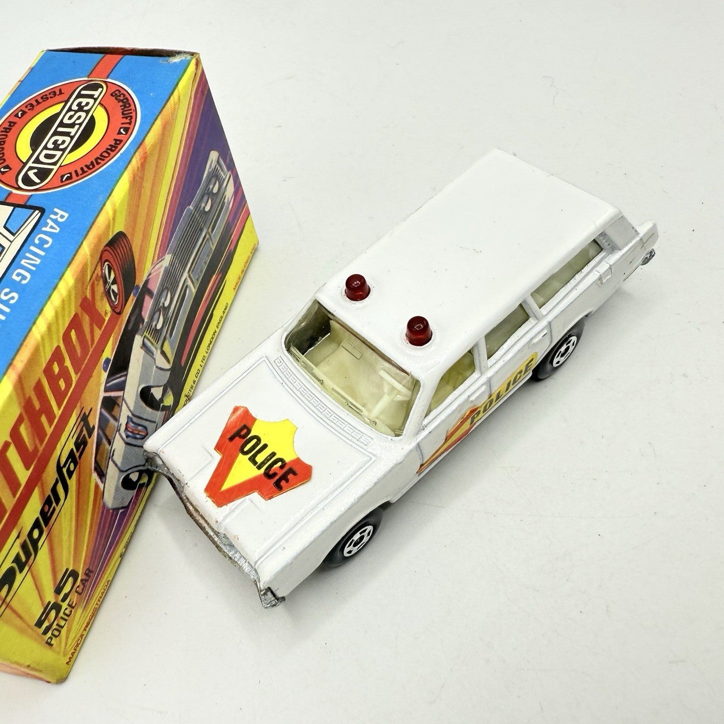 Matchbox Superfast 55 Mercury Police Station Wagon with Bonnet & Door Labels - Magic Matchbox