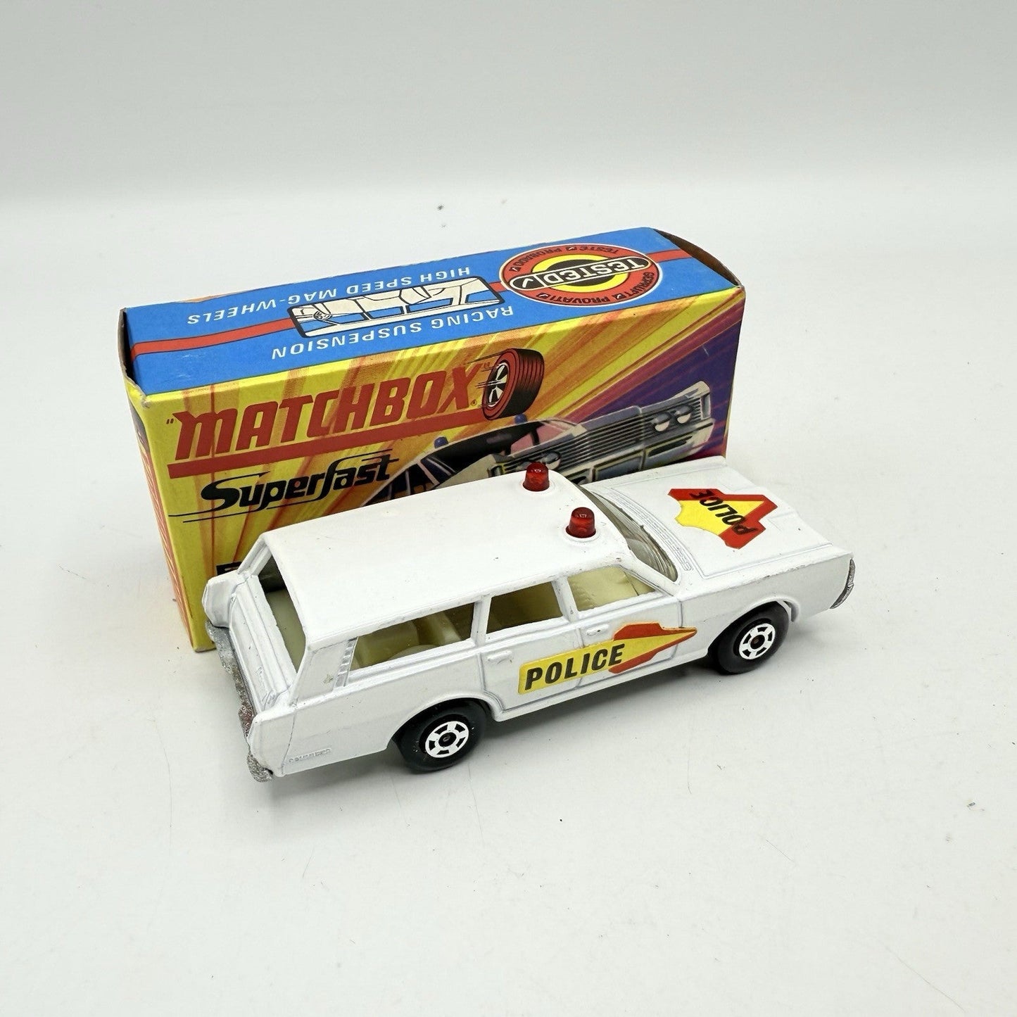 Matchbox Superfast 55 Mercury Police Station Wagon with Bonnet & Door Labels - Magic Matchbox
