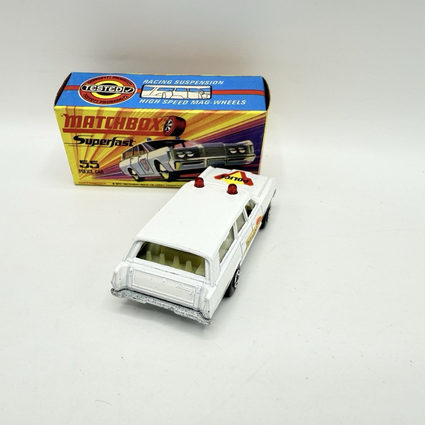 Matchbox Superfast 55 Mercury Police Station Wagon with Bonnet & Door Labels - Magic Matchbox