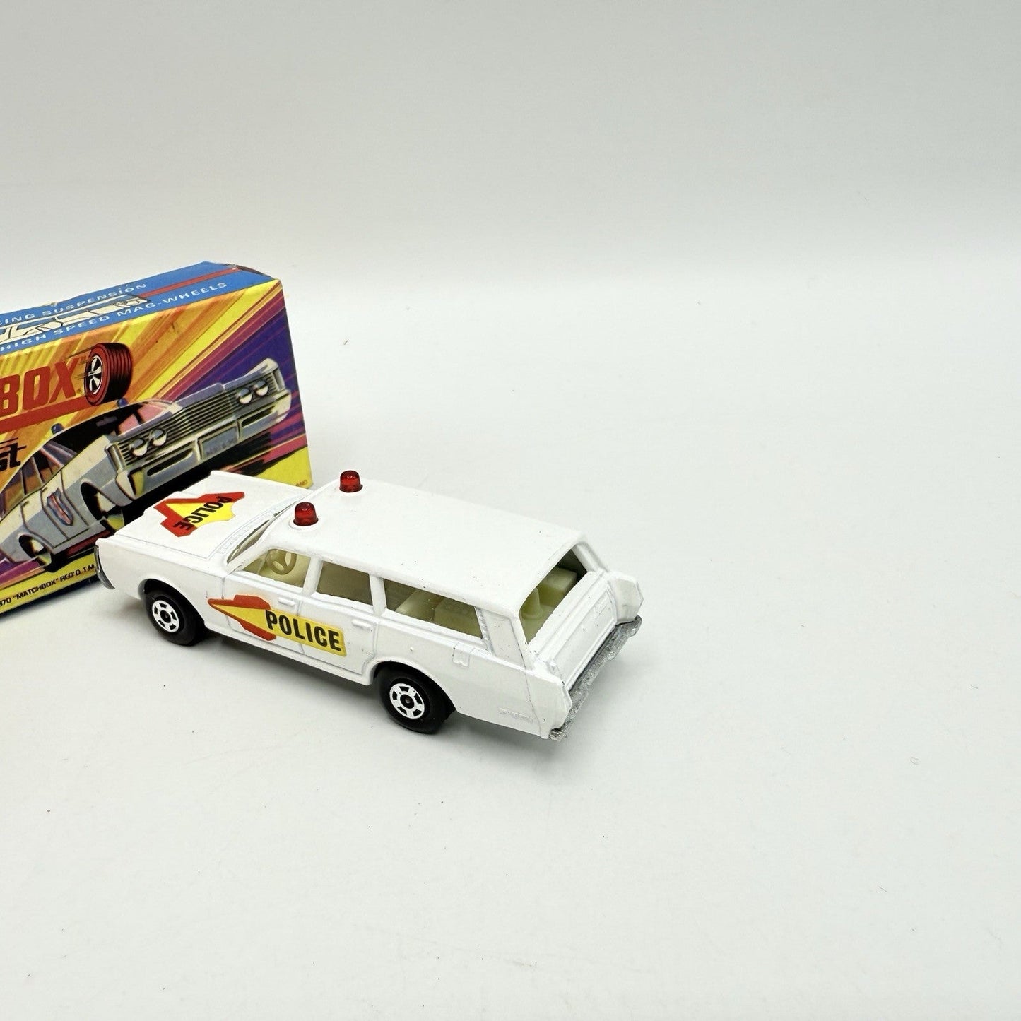 Matchbox Superfast 55 Mercury Police Station Wagon with Bonnet & Door Labels - Magic Matchbox