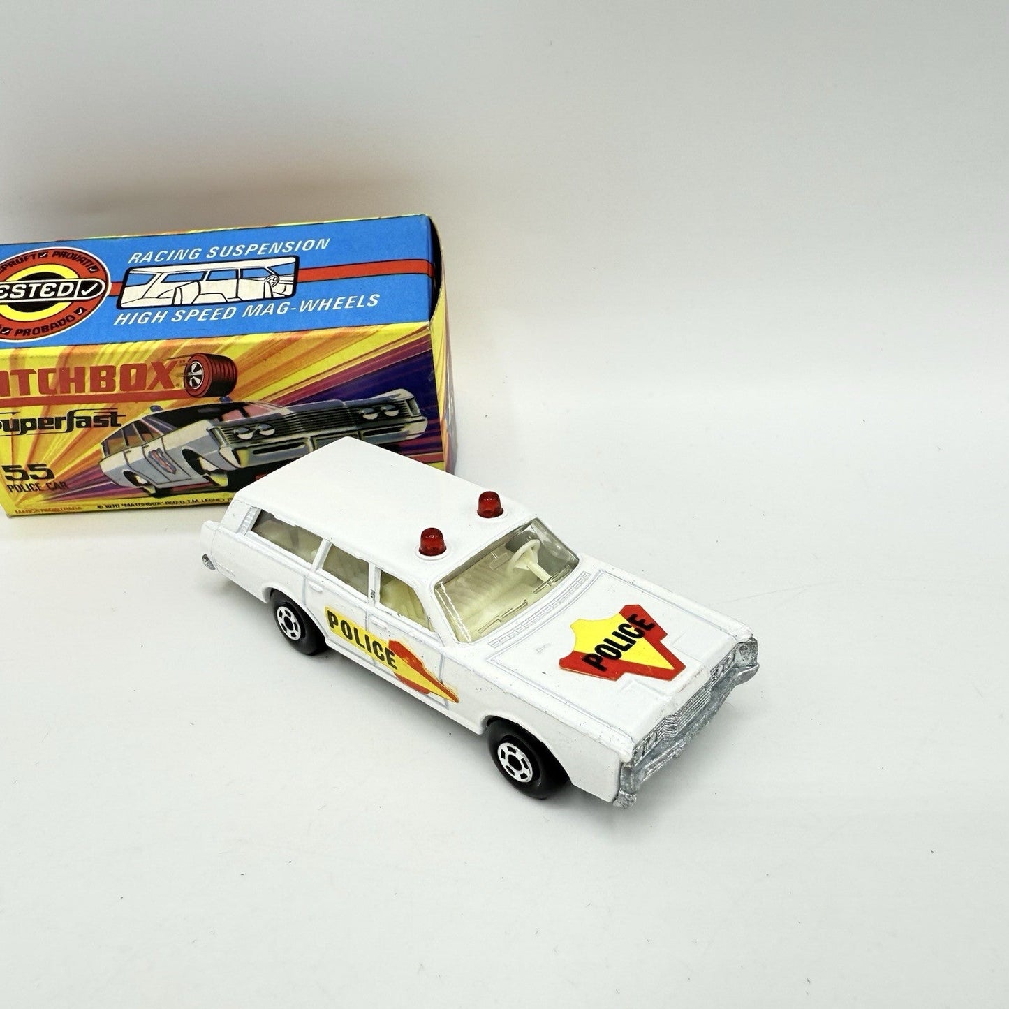 Matchbox Superfast 55 Mercury Police Station Wagon with Bonnet & Door Labels - Magic Matchbox