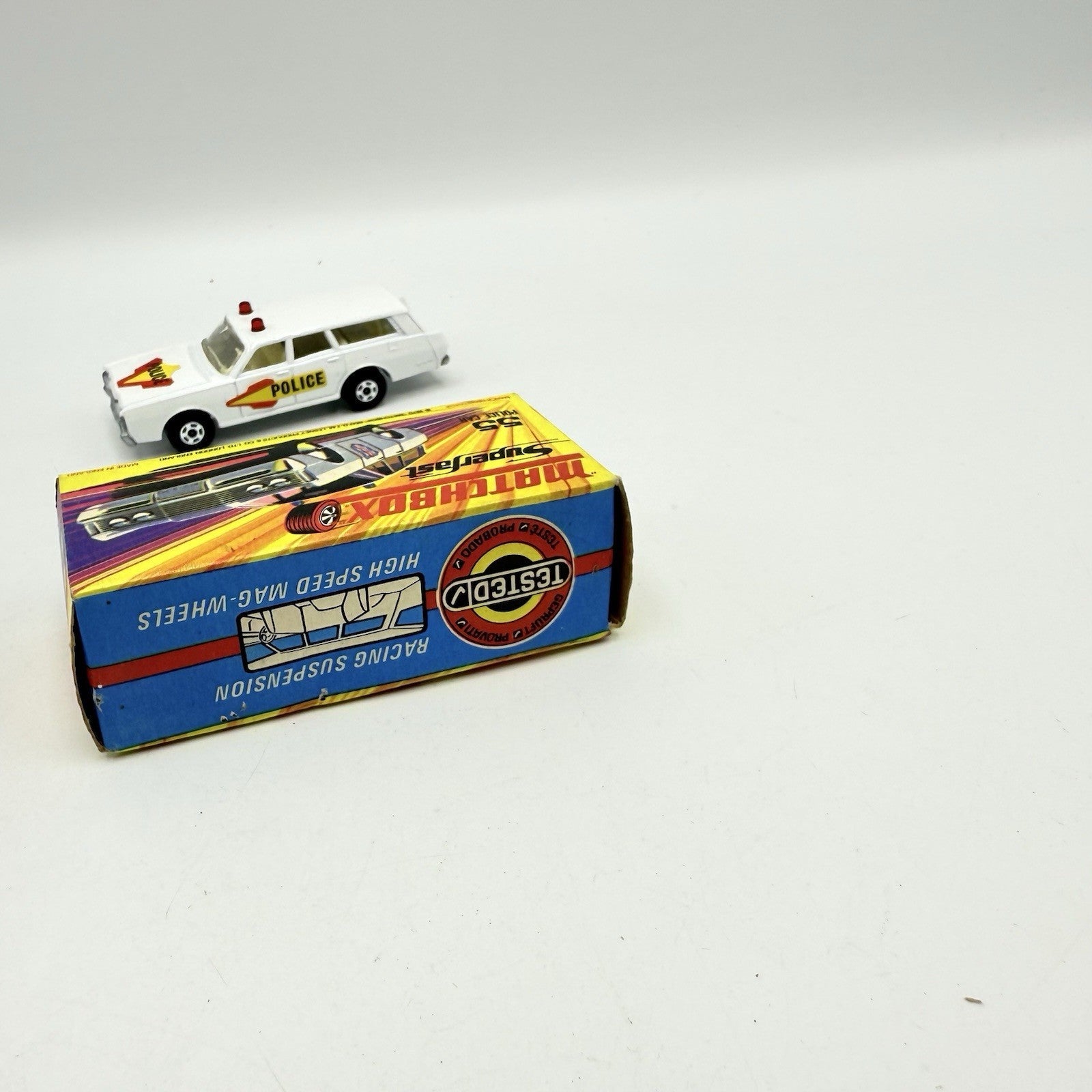 Matchbox Superfast 55 Mercury Police Station Wagon with Bonnet & Door Labels - Magic Matchbox