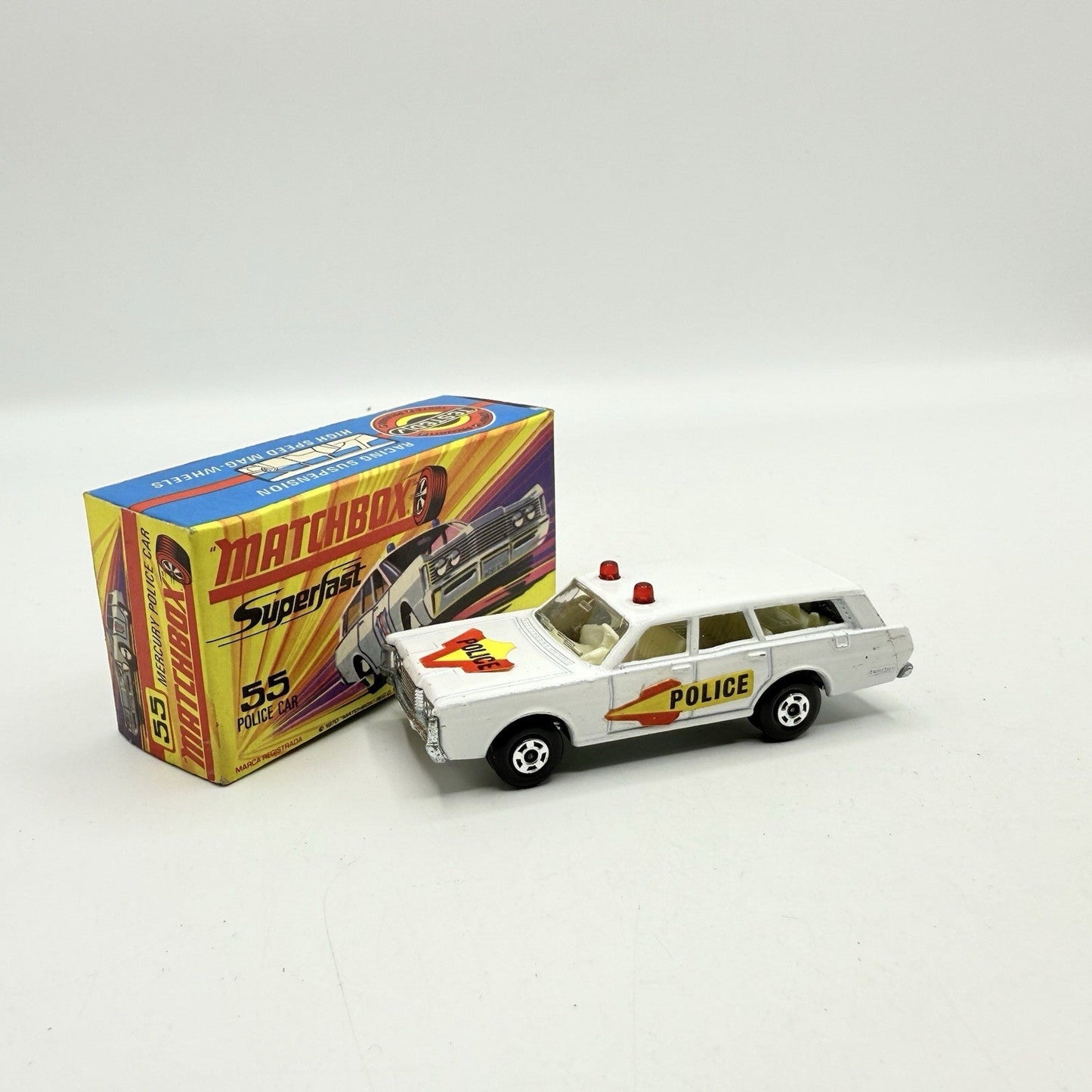 Matchbox Superfast 55 Mercury Police Station Wagon with Bonnet & Door Labels - Magic Matchbox