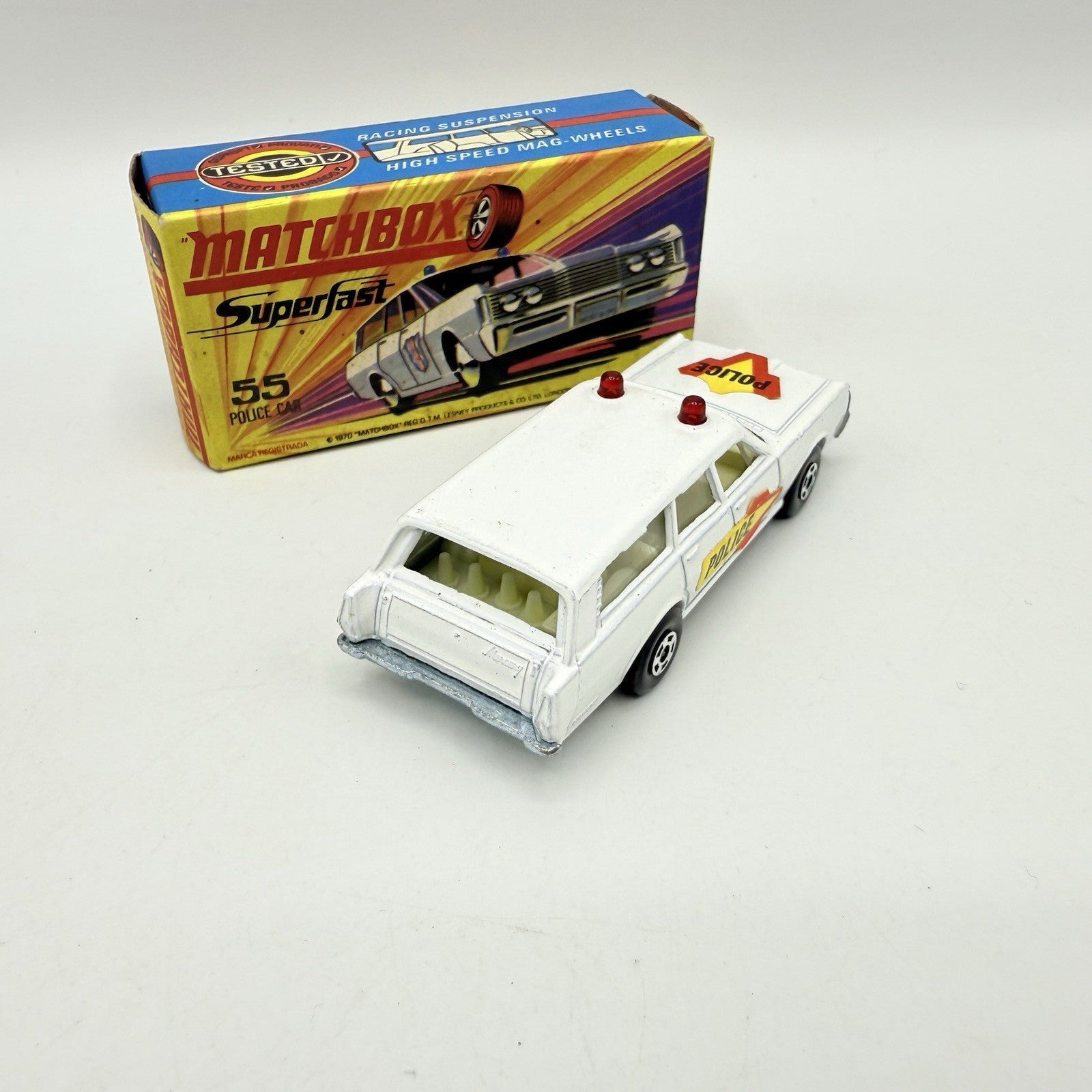 Matchbox Superfast 55 Mercury Police Station Wagon with Bonnet & Door Labels - Magic Matchbox