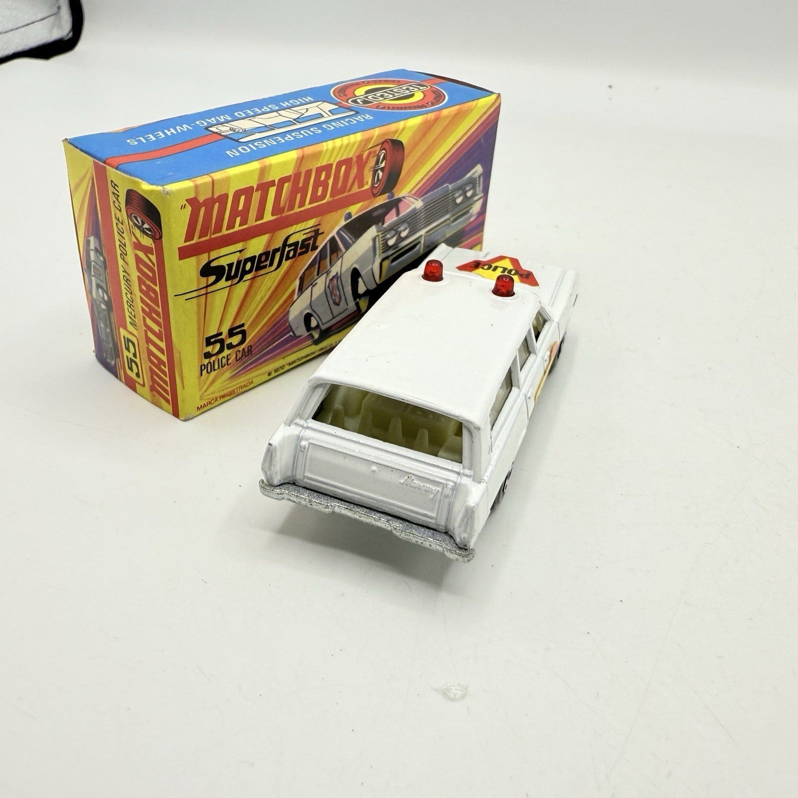 Matchbox Superfast 55 Mercury Police Station Wagon with Bonnet & Door Labels - Magic Matchbox