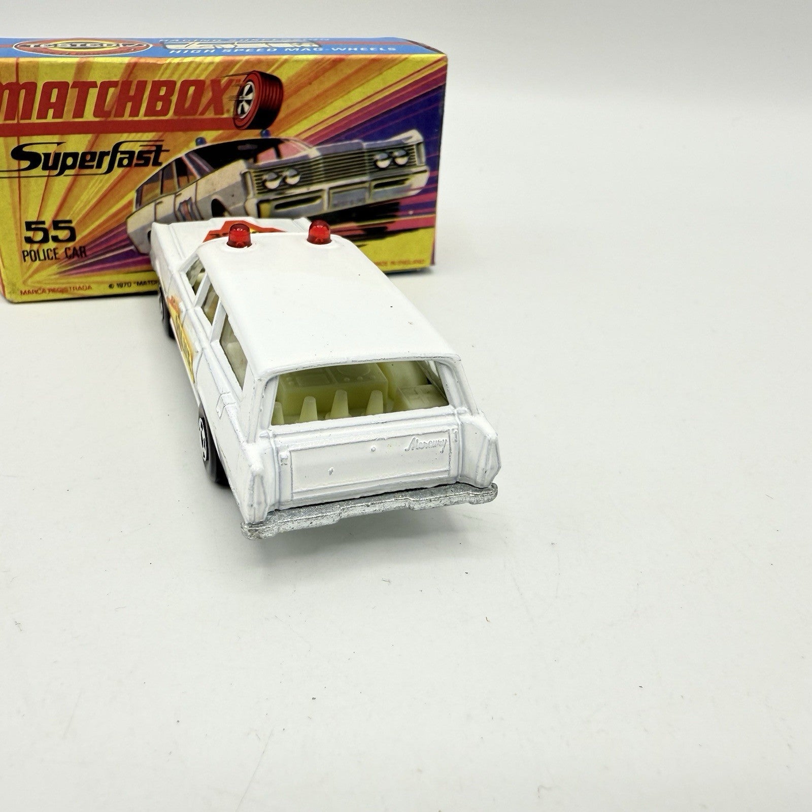 Matchbox Superfast 55 Mercury Police Station Wagon with Bonnet & Door Labels - Magic Matchbox