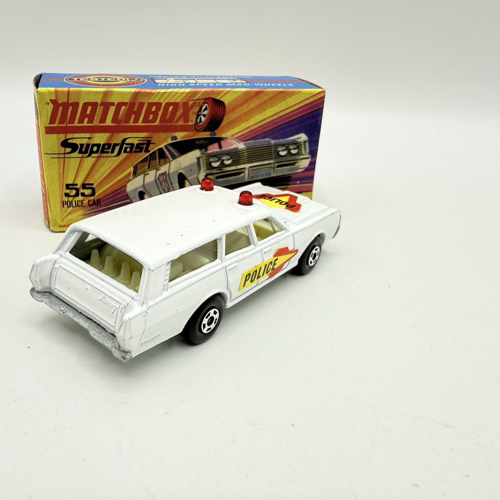 Matchbox Superfast 55 Mercury Police Station Wagon with Bonnet & Door Labels - Magic Matchbox