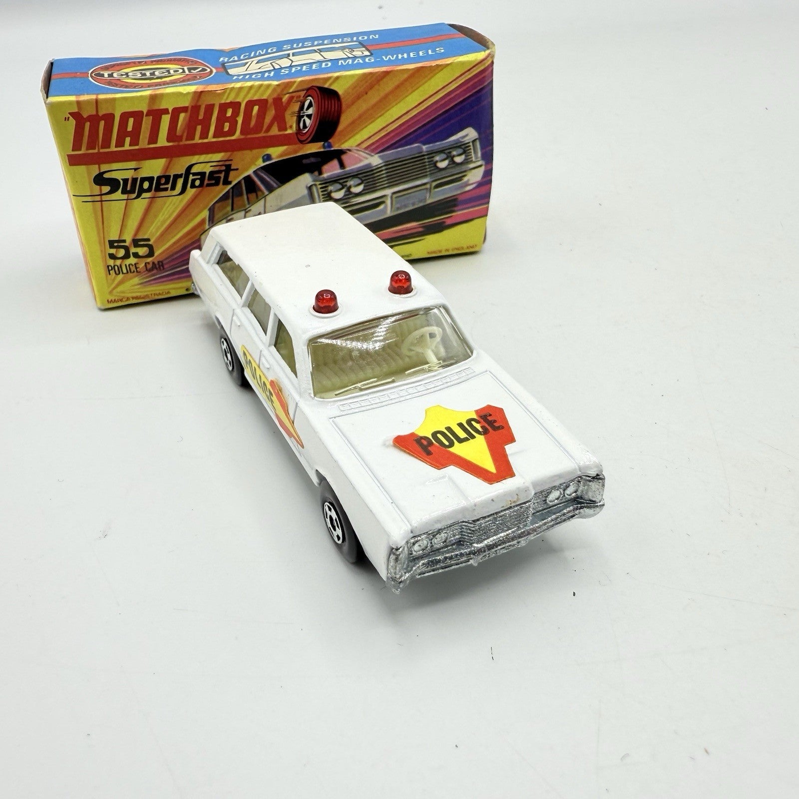 Matchbox Superfast 55 Mercury Police Station Wagon with Bonnet & Door Labels - Magic Matchbox