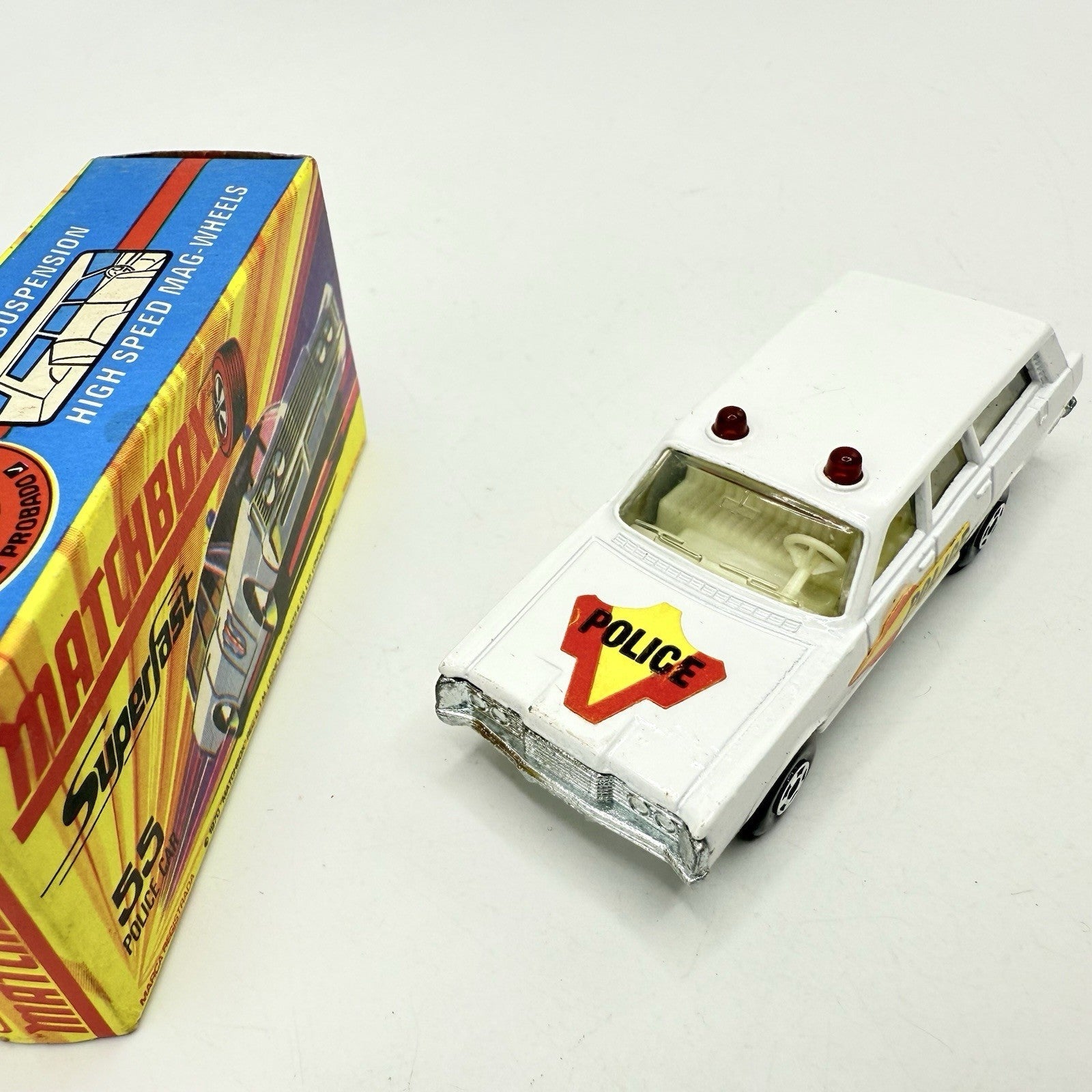 Matchbox Superfast 55 Mercury Police Station Wagon with Bonnet & Door Labels - Magic Matchbox