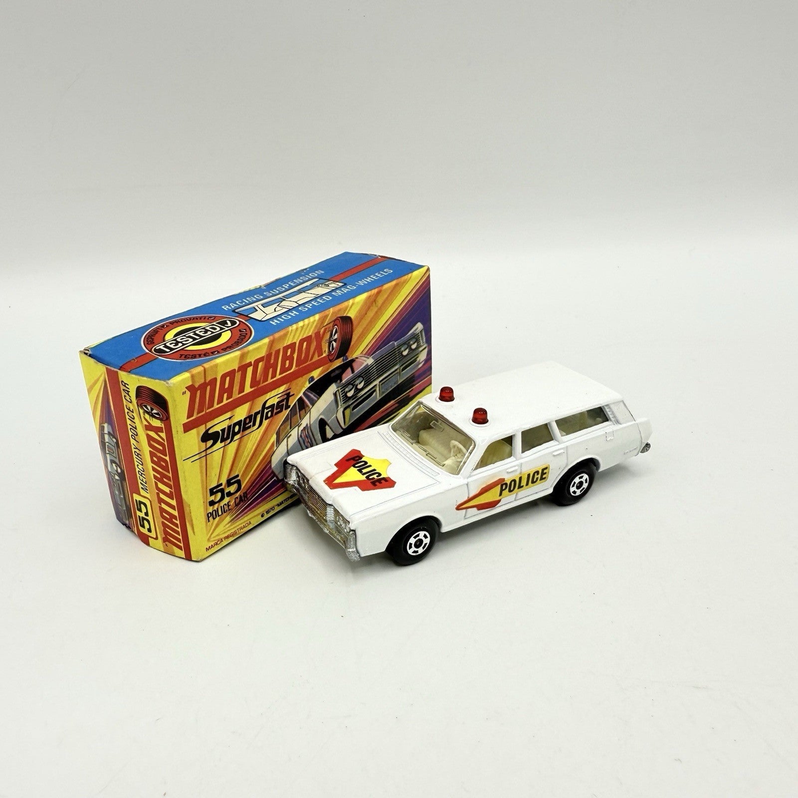 Matchbox Superfast 55 Mercury Police Station Wagon with Bonnet & Door Labels - Magic Matchbox