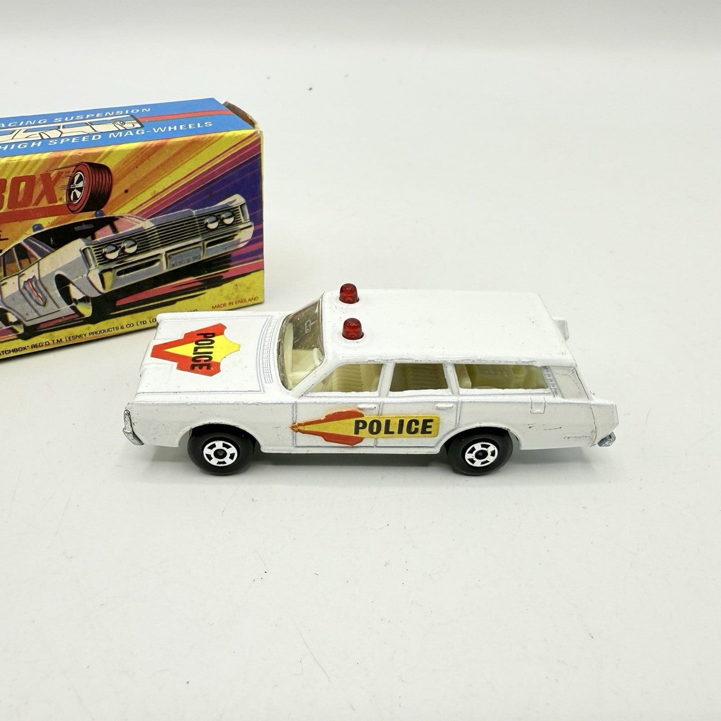 Matchbox Superfast 55 Mercury Police Station Wagon with Bonnet & Door Labels - Magic Matchbox