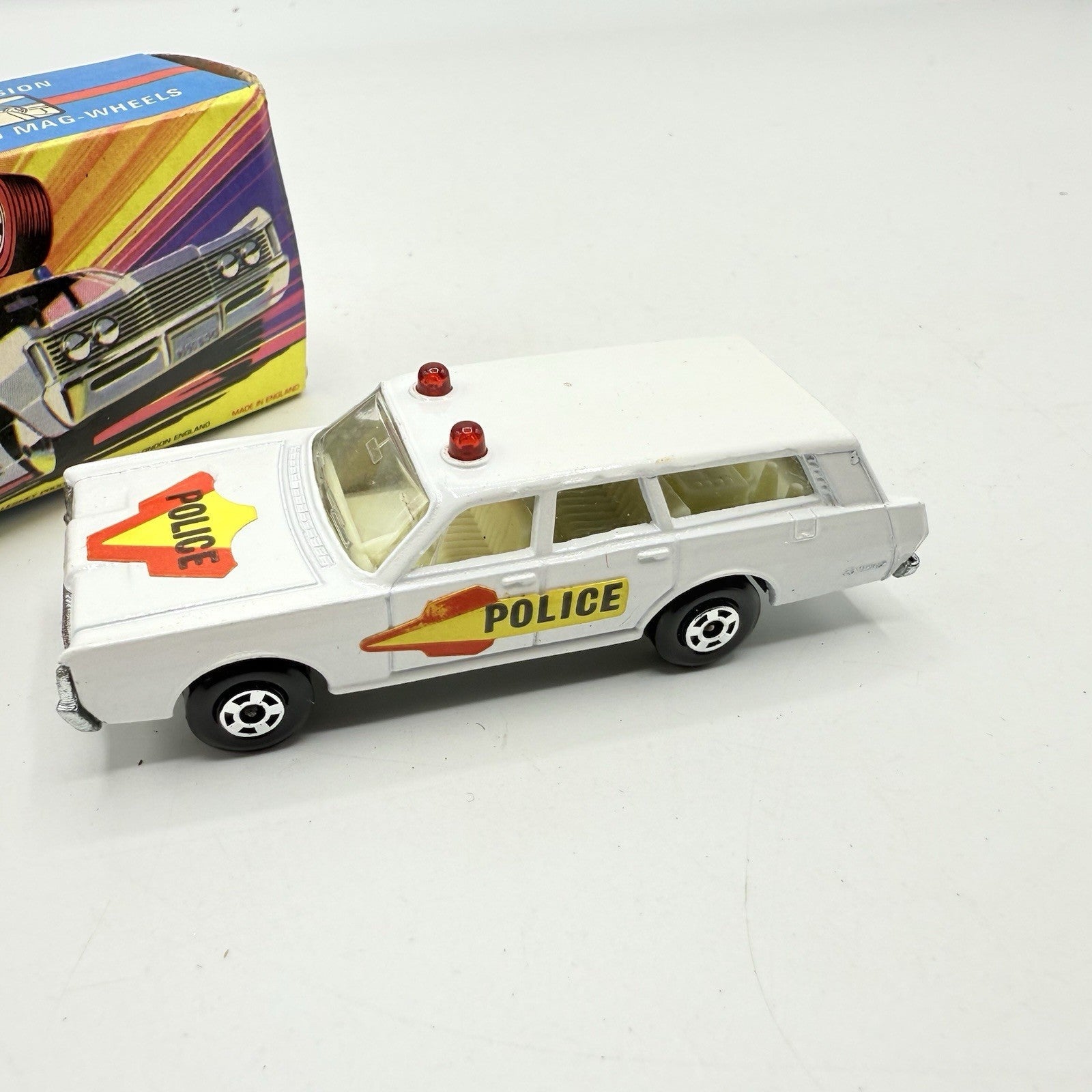 Matchbox Superfast 55 Mercury Police Station Wagon with Bonnet & Door Labels - Magic Matchbox