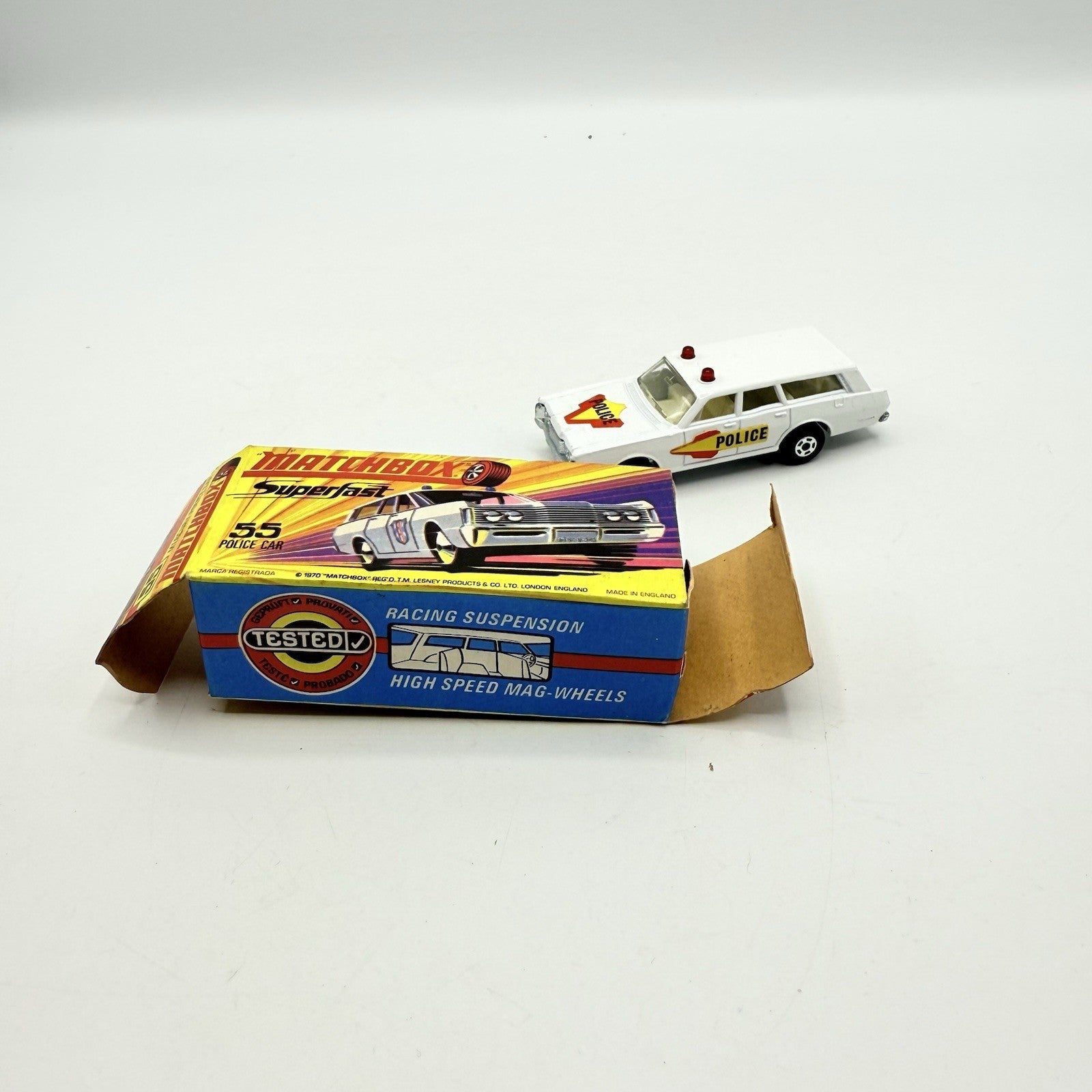Matchbox Superfast 55 Mercury Police Station Wagon with Bonnet & Door Labels - Magic Matchbox