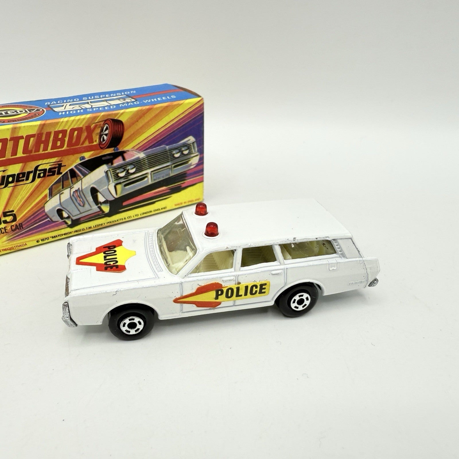 Matchbox Superfast 55 Mercury Police Station Wagon with Bonnet & Door Labels - Magic Matchbox