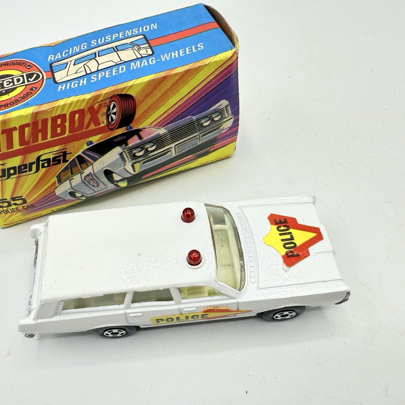 Matchbox Superfast 55 Mercury Police Station Wagon with Bonnet & Door Labels - Magic Matchbox