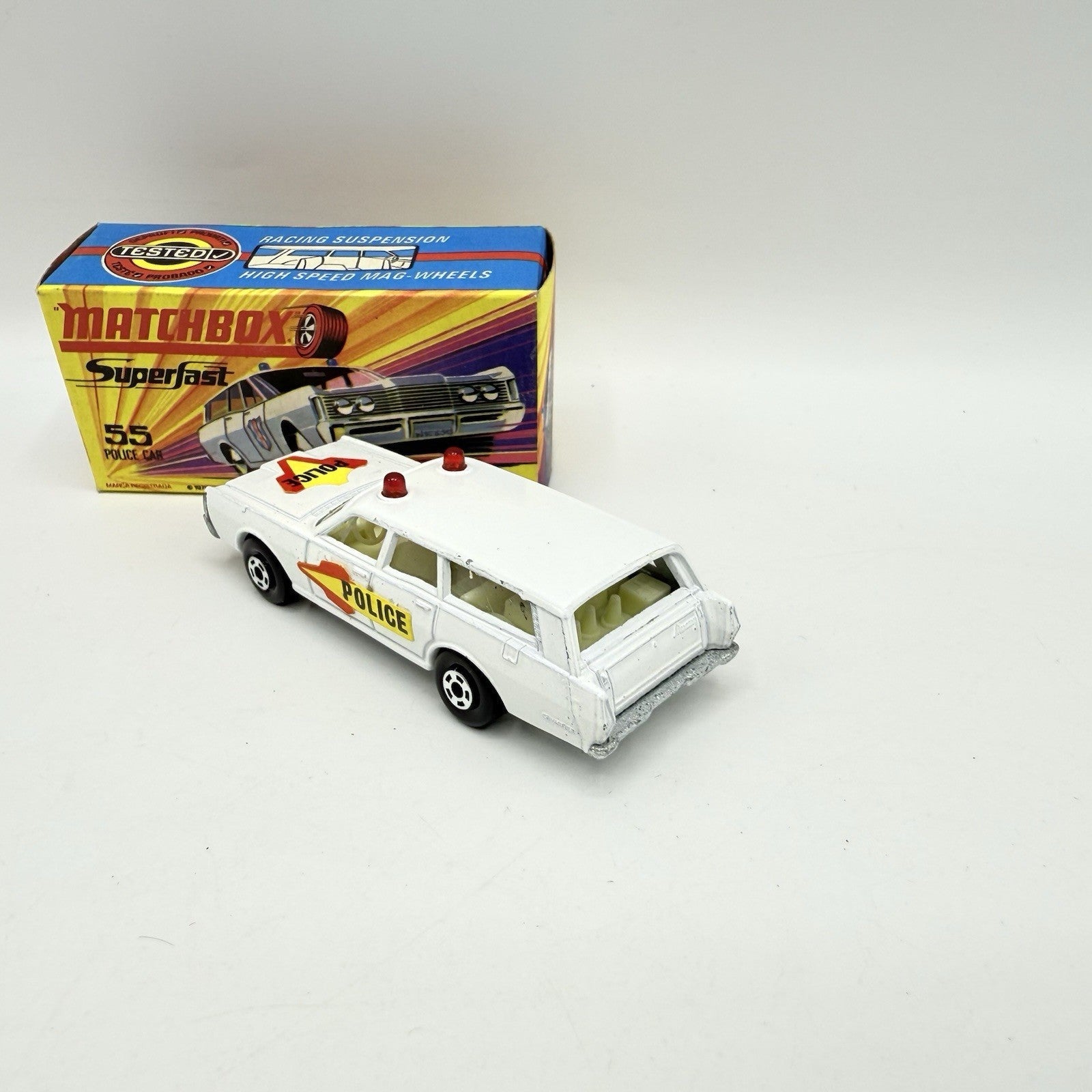 Matchbox Superfast 55 Mercury Police Station Wagon with Bonnet & Door Labels - Magic Matchbox