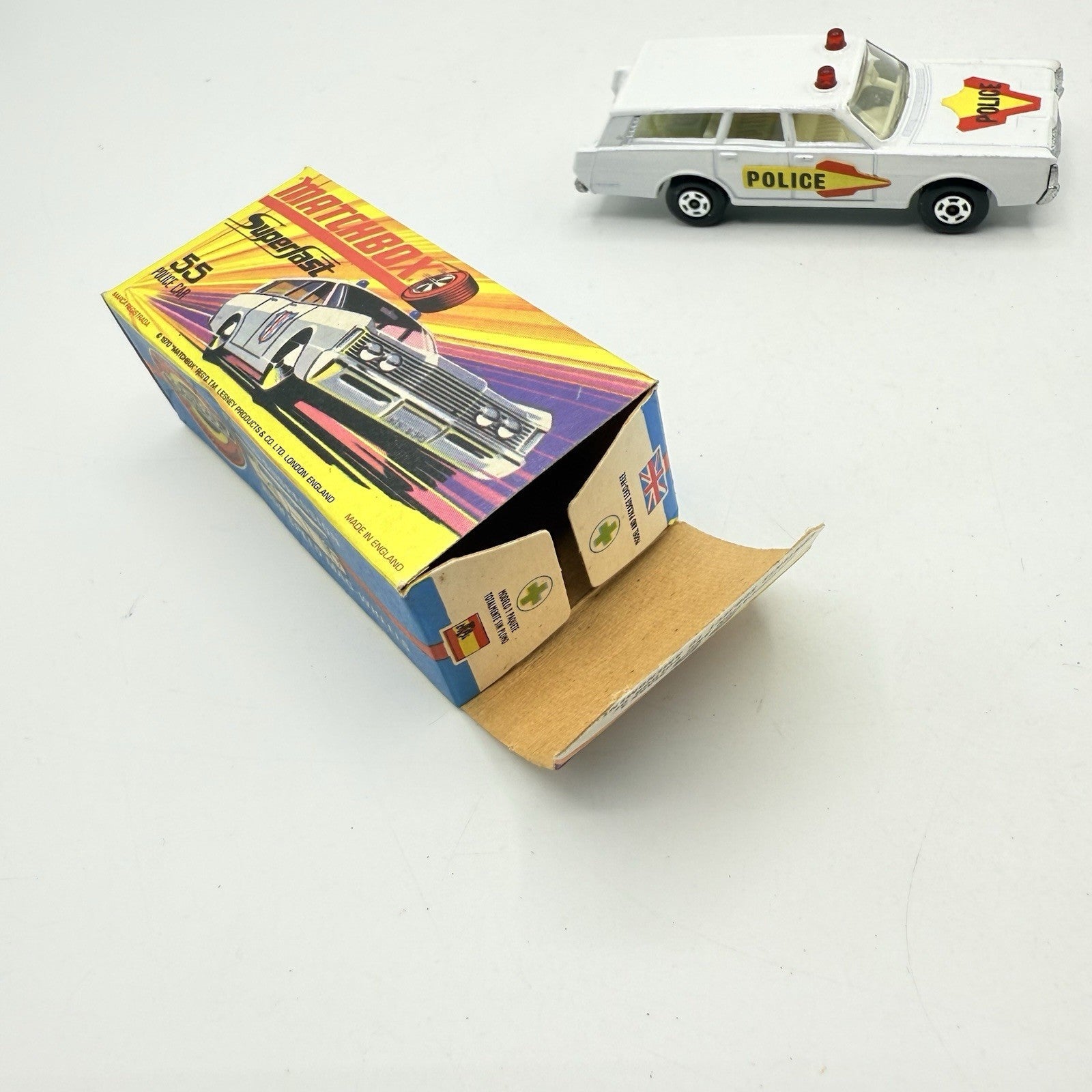 Matchbox Superfast 55 Mercury Police Station Wagon with Bonnet & Door Labels - Magic Matchbox