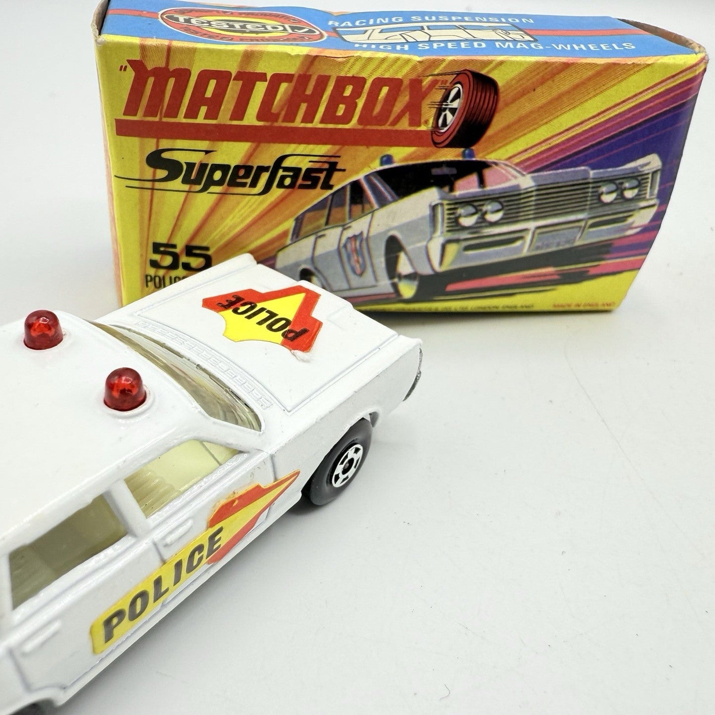 Matchbox Superfast 55 Mercury Police Station Wagon with Bonnet & Door Labels - Magic Matchbox
