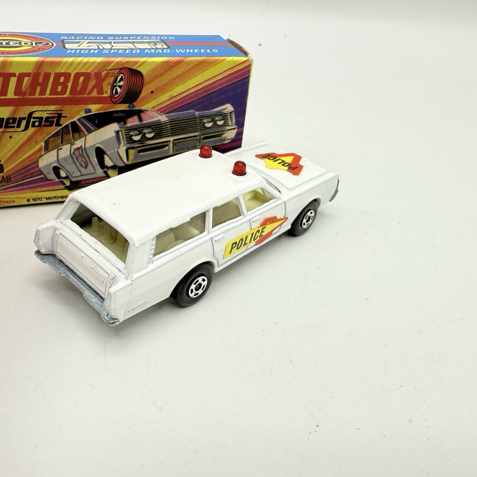Matchbox Superfast 55 Mercury Police Station Wagon with Bonnet & Door Labels - Magic Matchbox