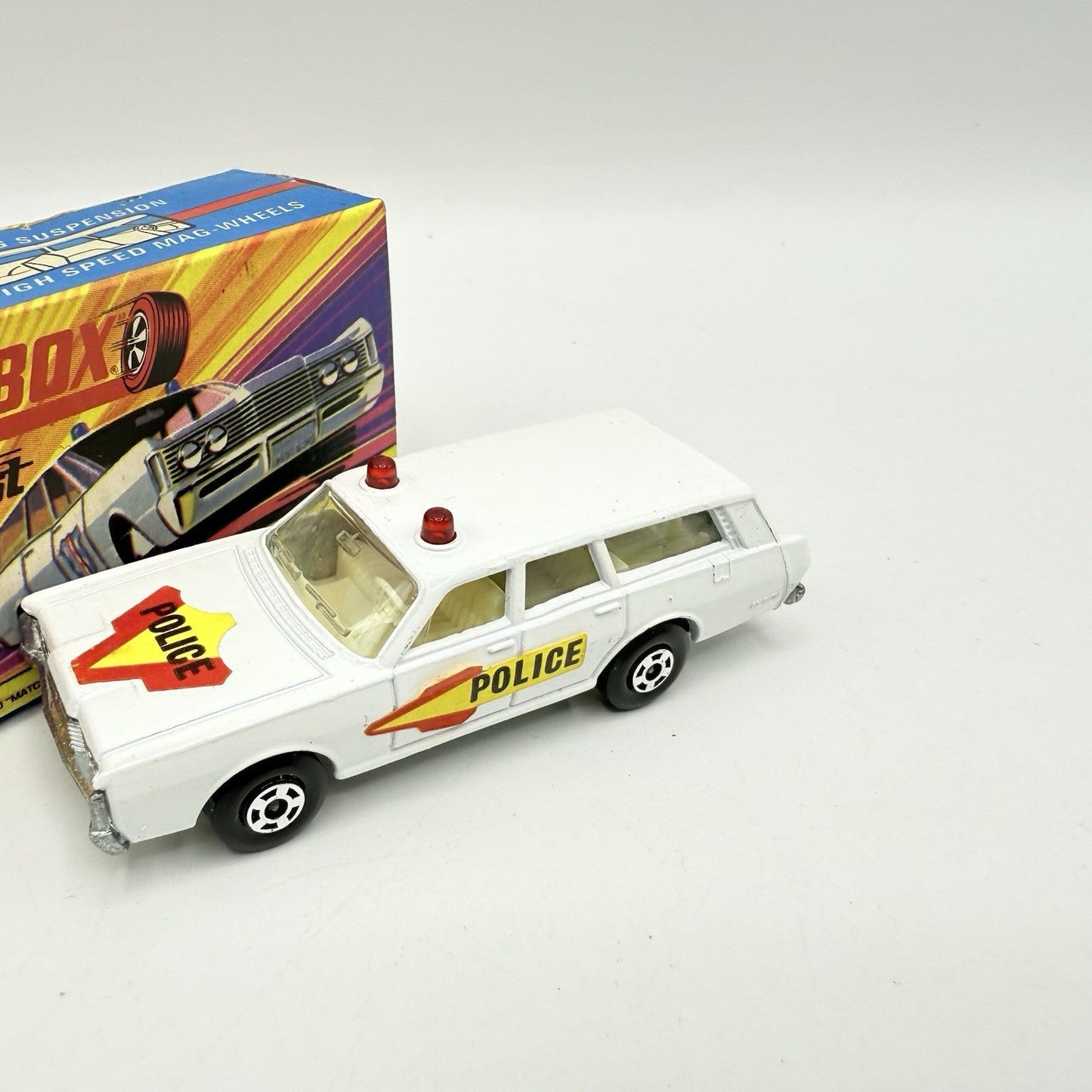 Matchbox Superfast 55 Mercury Police Station Wagon with Bonnet & Door Labels - Magic Matchbox