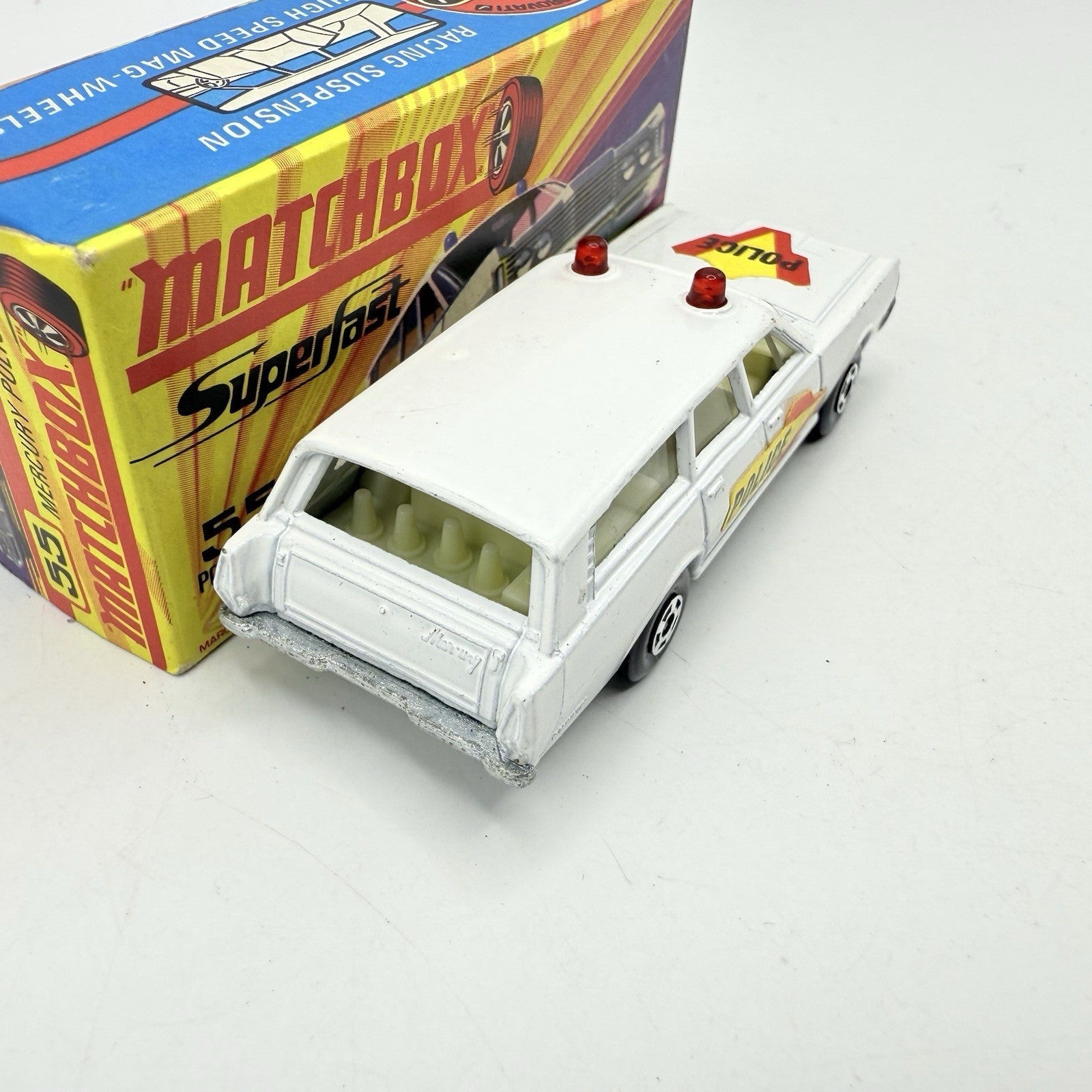 Matchbox Superfast 55 Mercury Police Station Wagon with Bonnet & Door Labels - Magic Matchbox