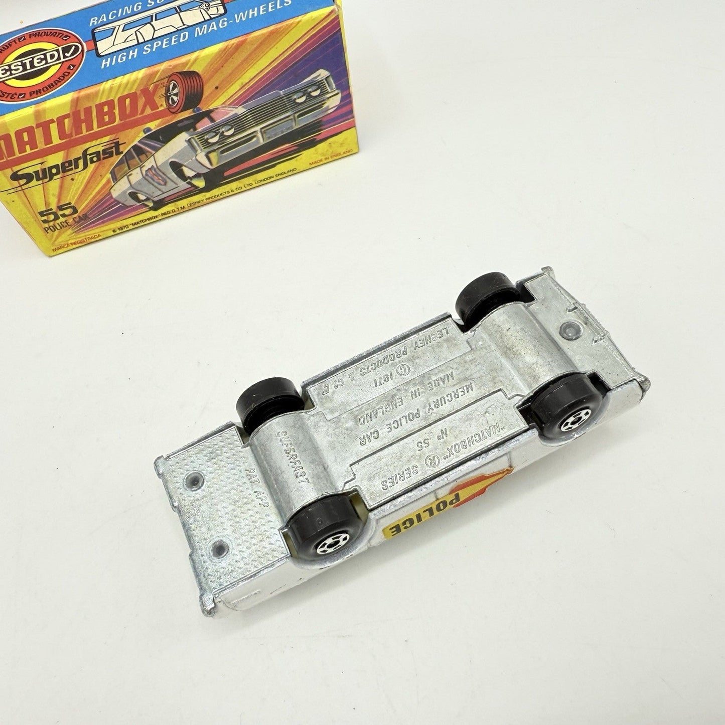 Matchbox Superfast 55 Mercury Police Station Wagon with Bonnet & Door Labels - Magic Matchbox