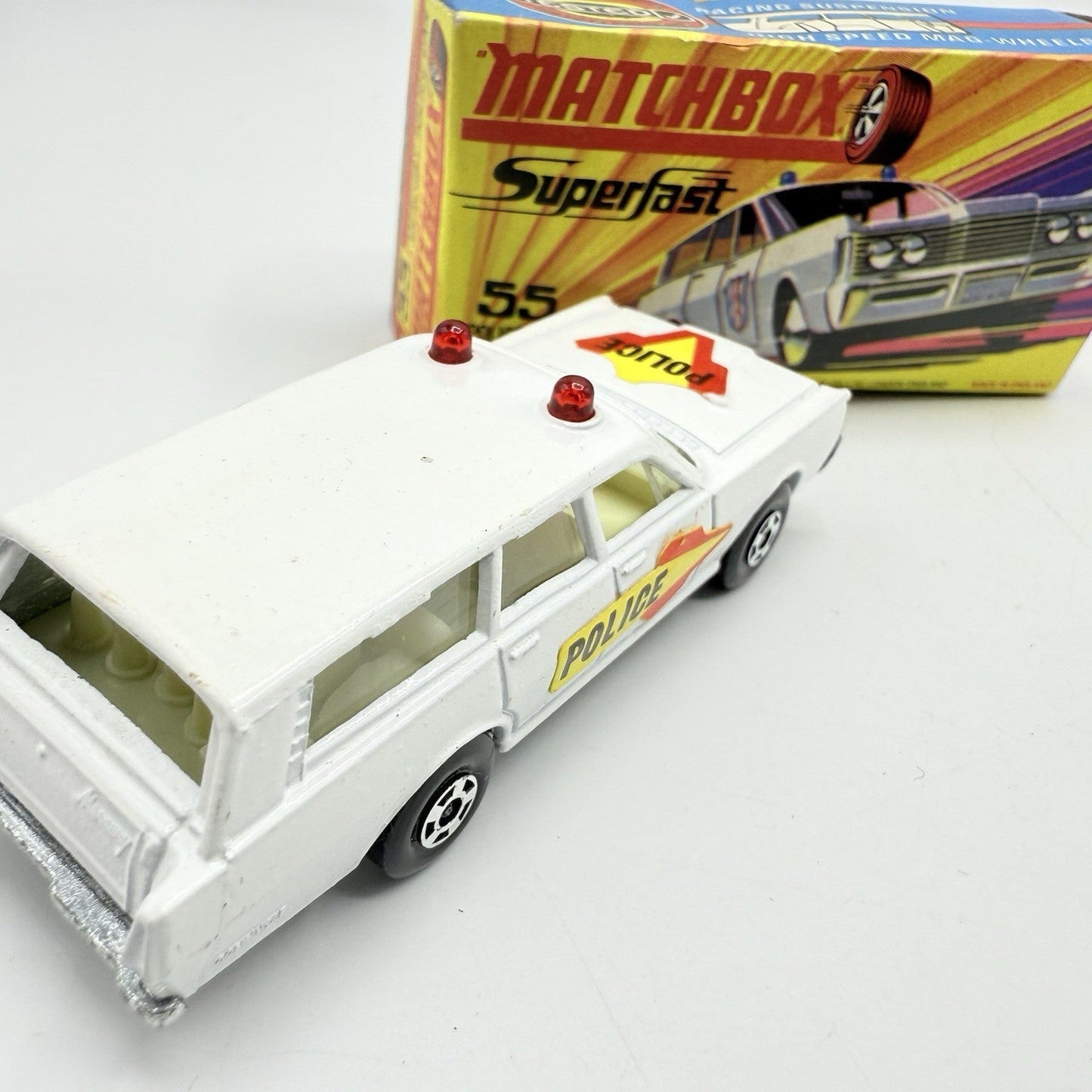 Matchbox Superfast 55 Mercury Police Station Wagon with Bonnet & Door Labels - Magic Matchbox