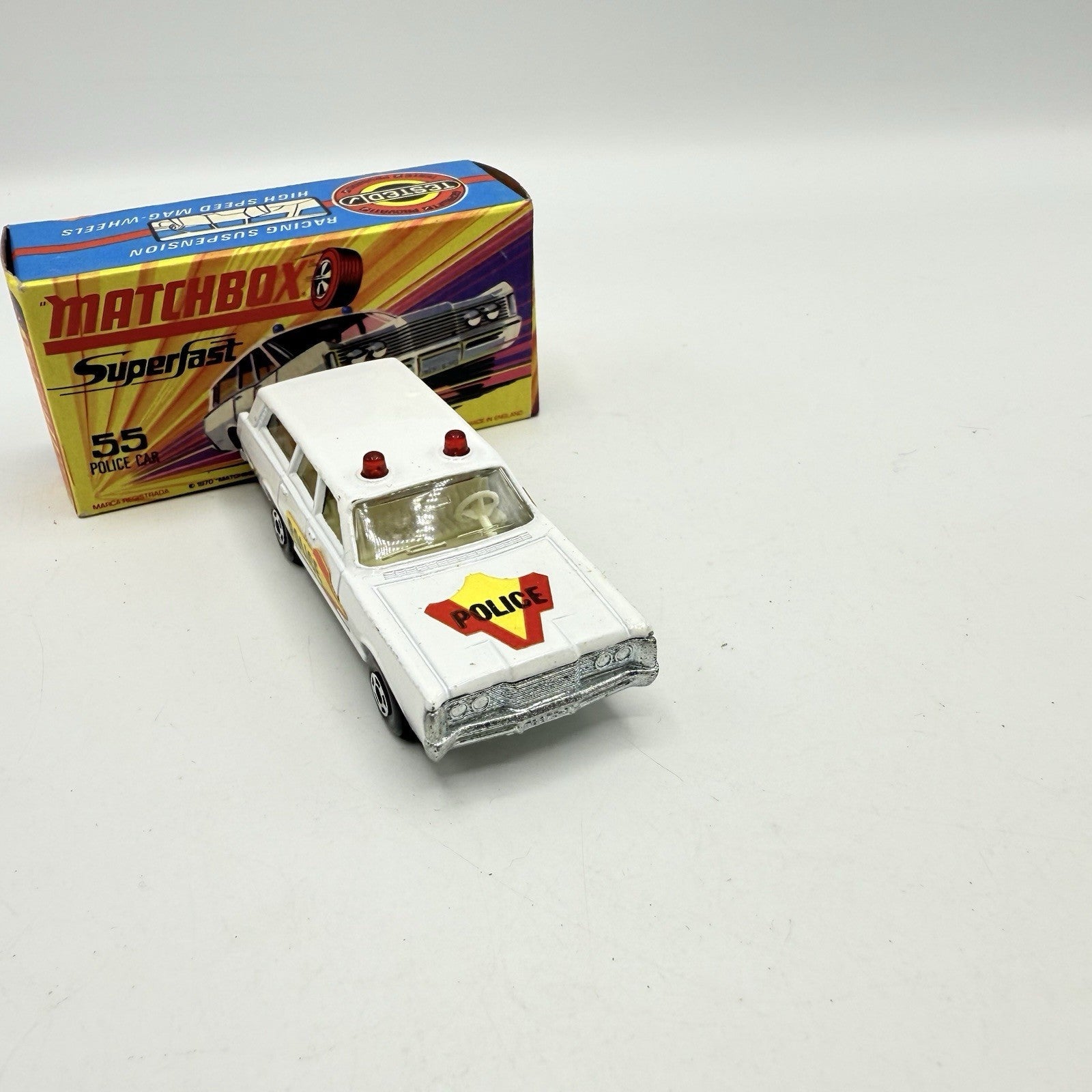 Matchbox Superfast 55 Mercury Police Station Wagon with Bonnet & Door Labels - Magic Matchbox